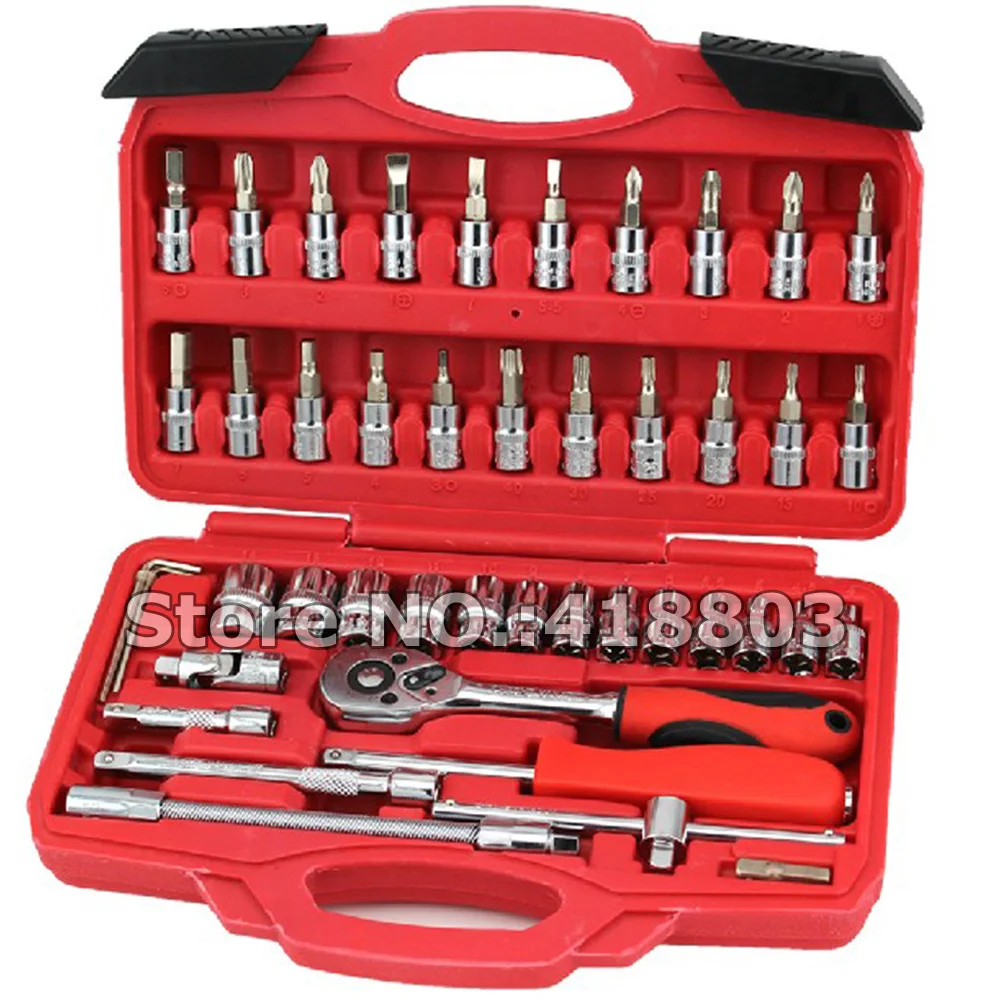 Hand Tools - 46 Pcs Tool Box 1/4 DR