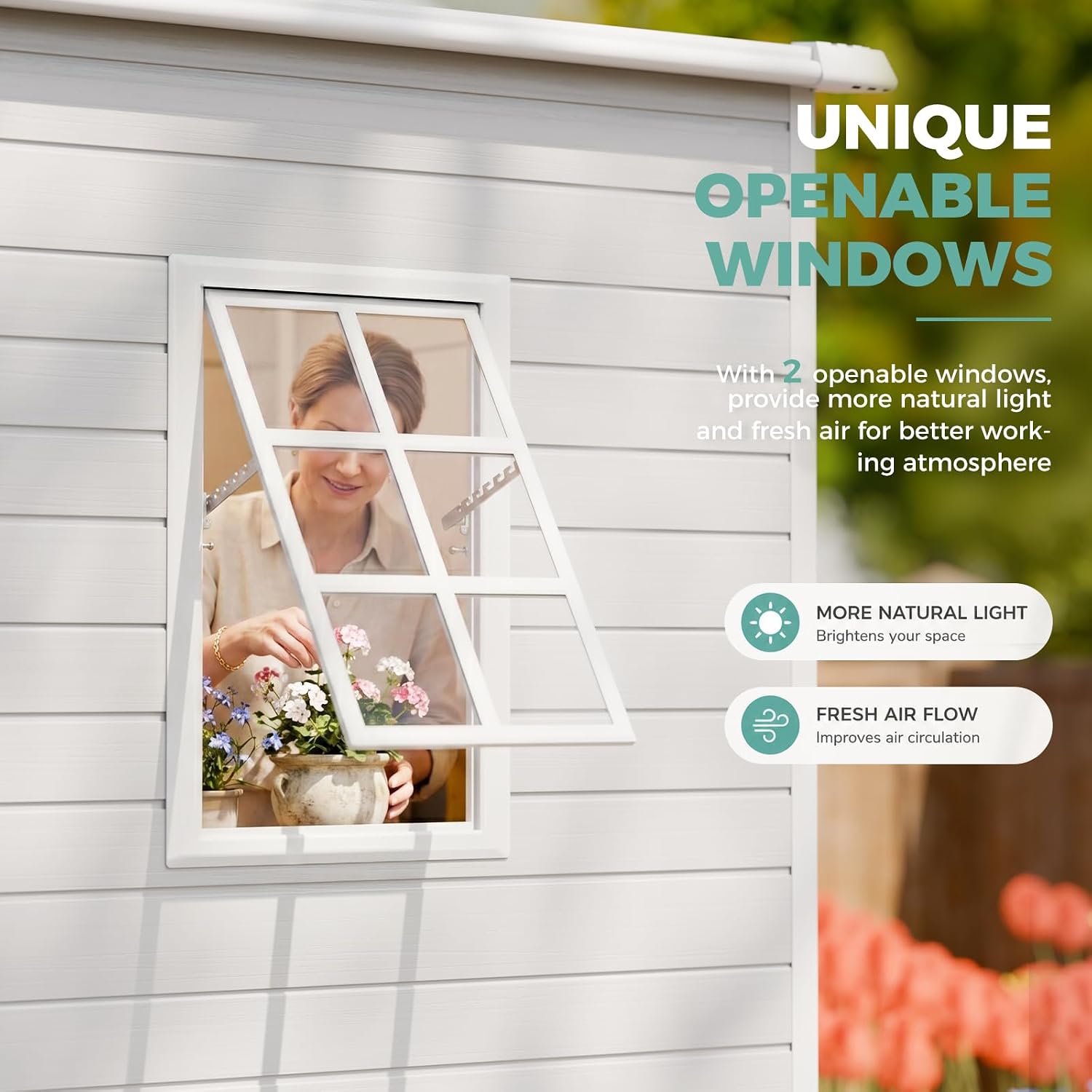 Garden Tools - 8x6 FT Resin Storage Shed with