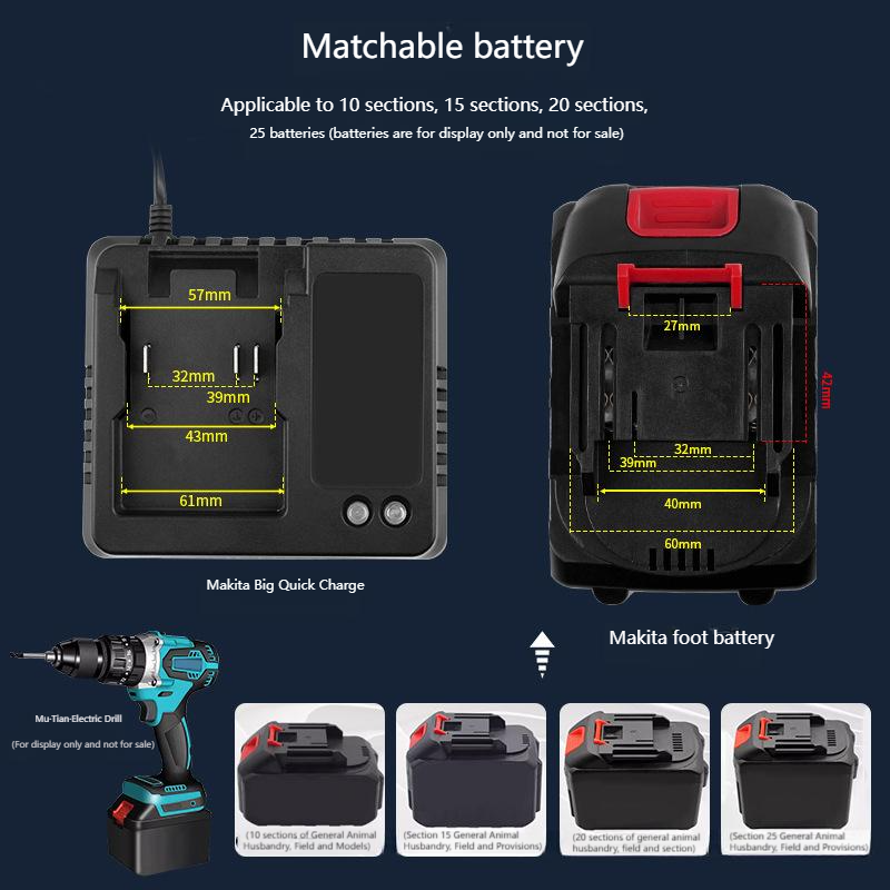 EU US 18V 21V Charger For Maki - Brushless Cordless Electric Drill 18V review and price