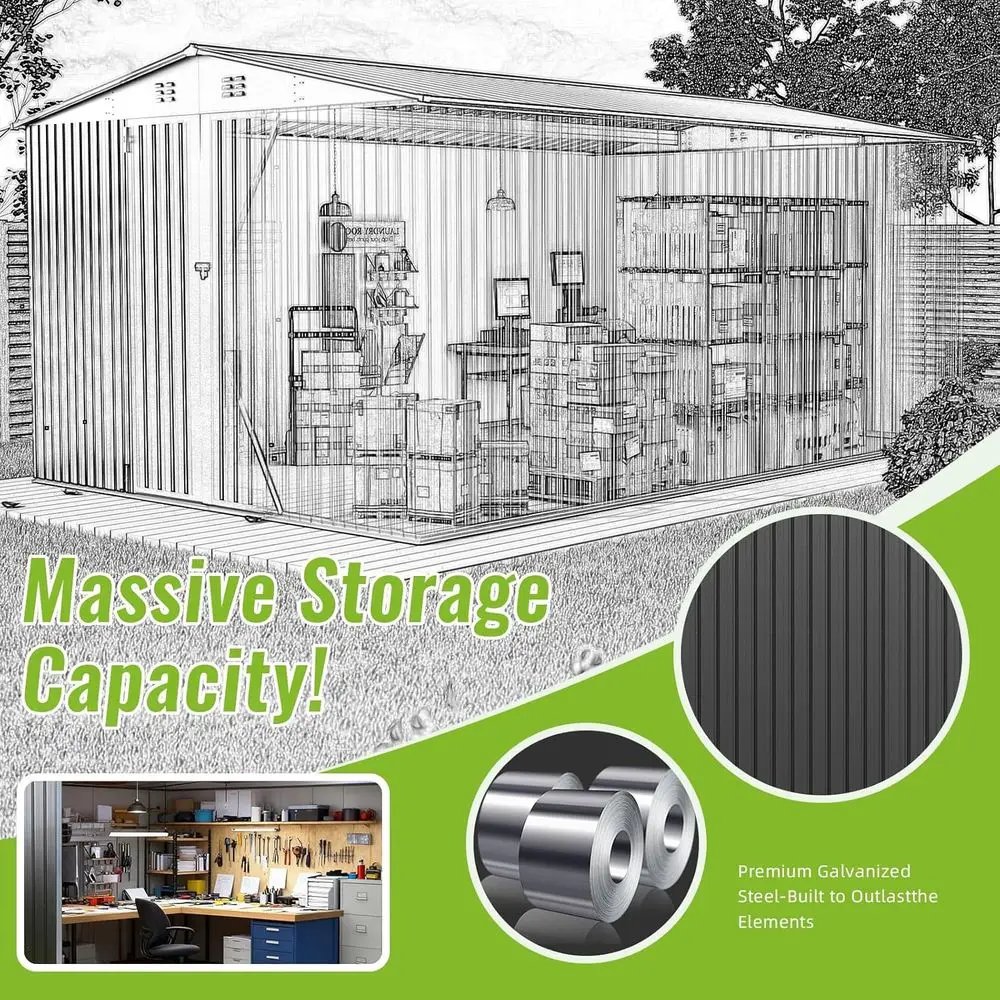 Durable Metal Outdoor Storage  - Garden Tools review and price