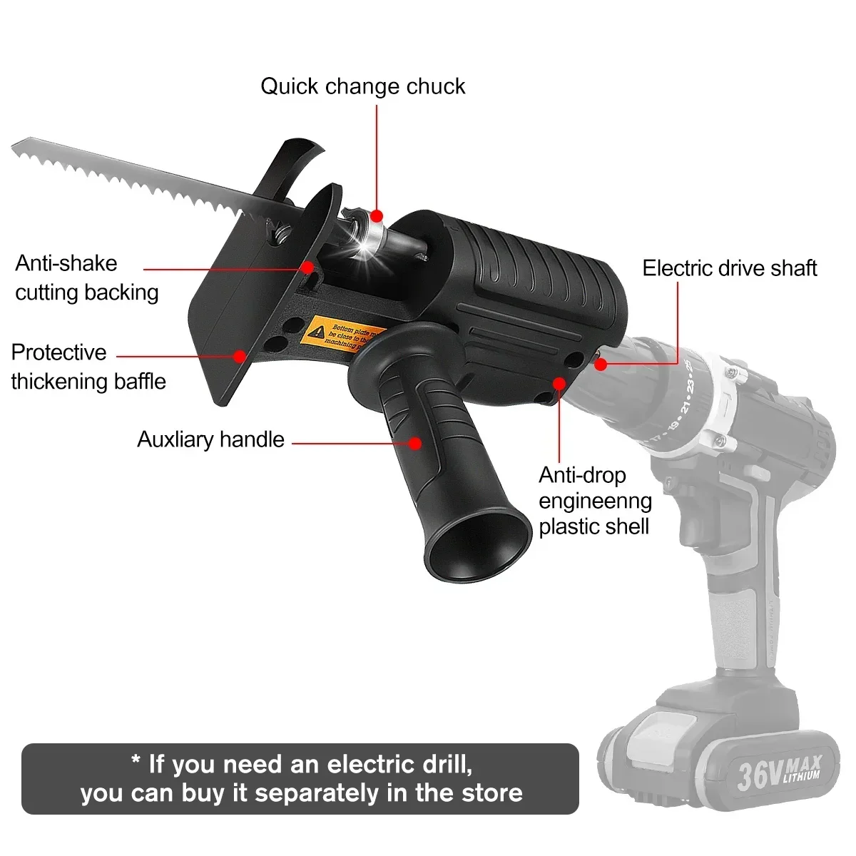 Portable Reciprocating Saw Ada - Reciprocating Saw Attachment Drill review and price