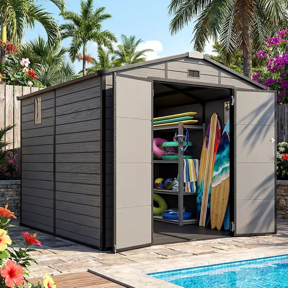 8x8 Outdoor Storage Shed with  - Garden Tools review and price