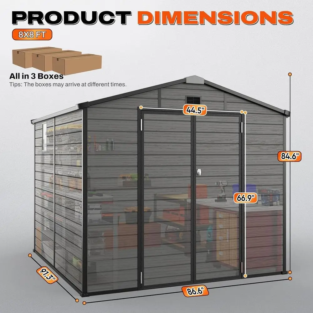 8x8 Outdoor Storage Shed with  - Garden Tools review and price