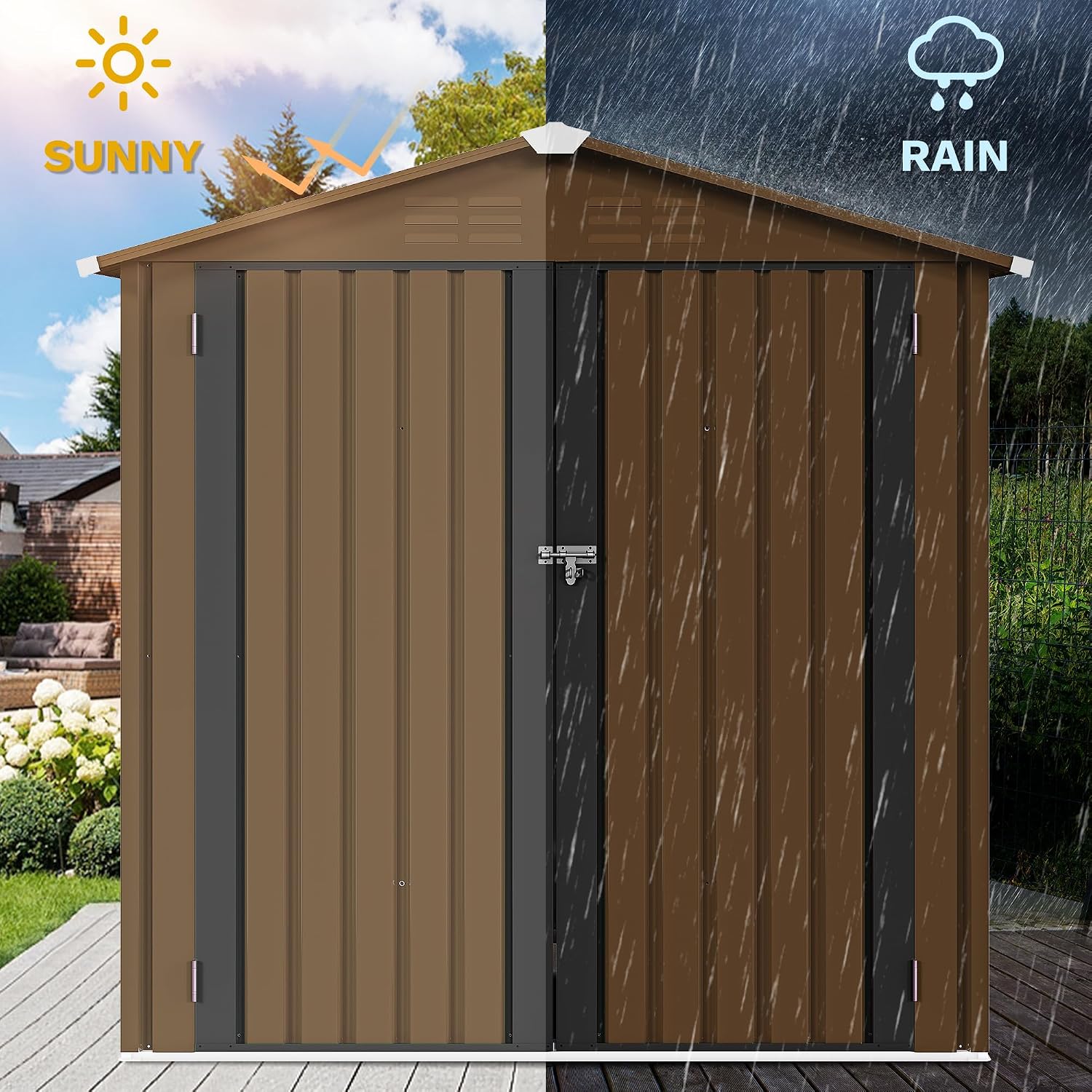 6x4ft Metal Outdoor Storage Sh - Garden Tools review and price