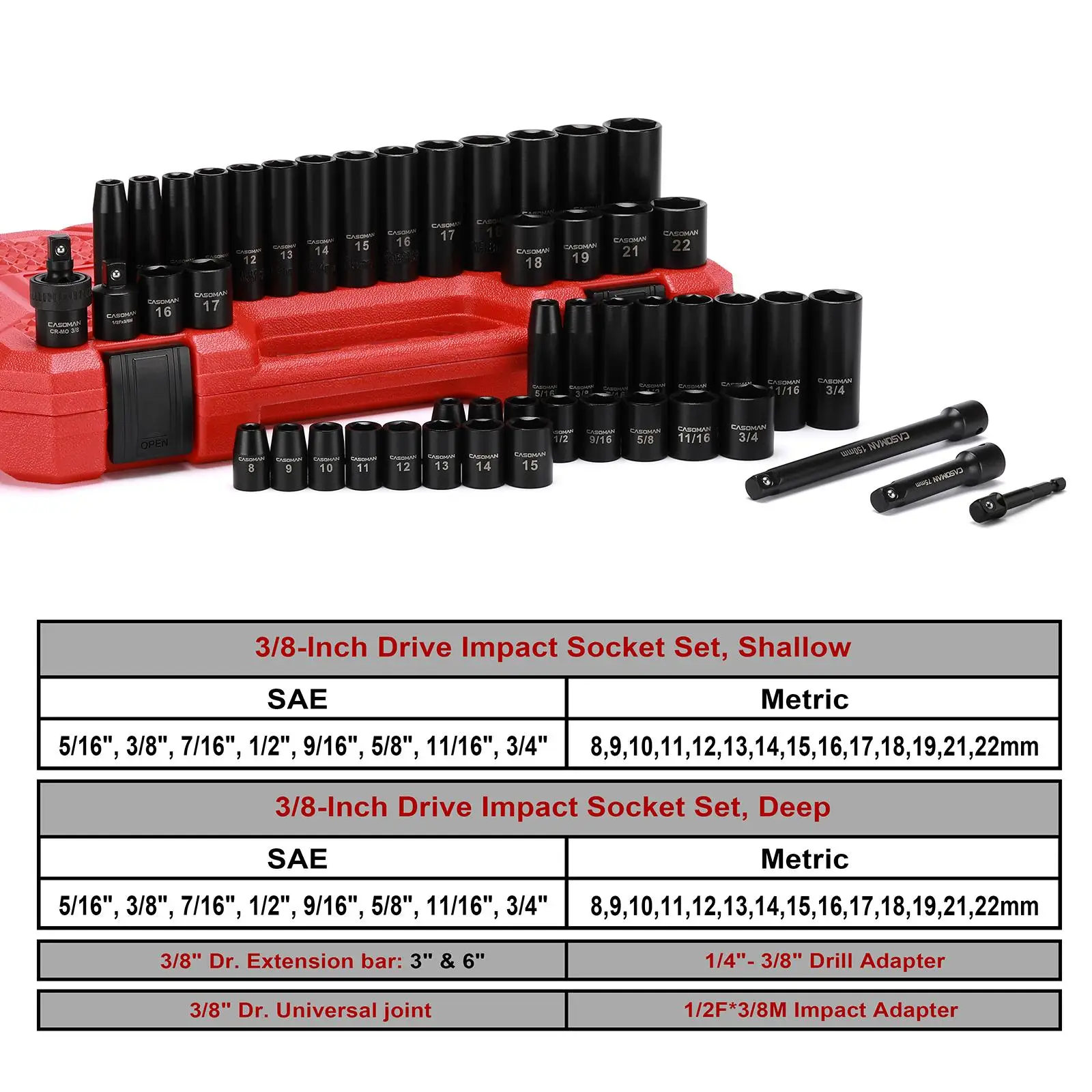49Pcs 3/8 Inch Drive Impact So - Hand Tools review and price