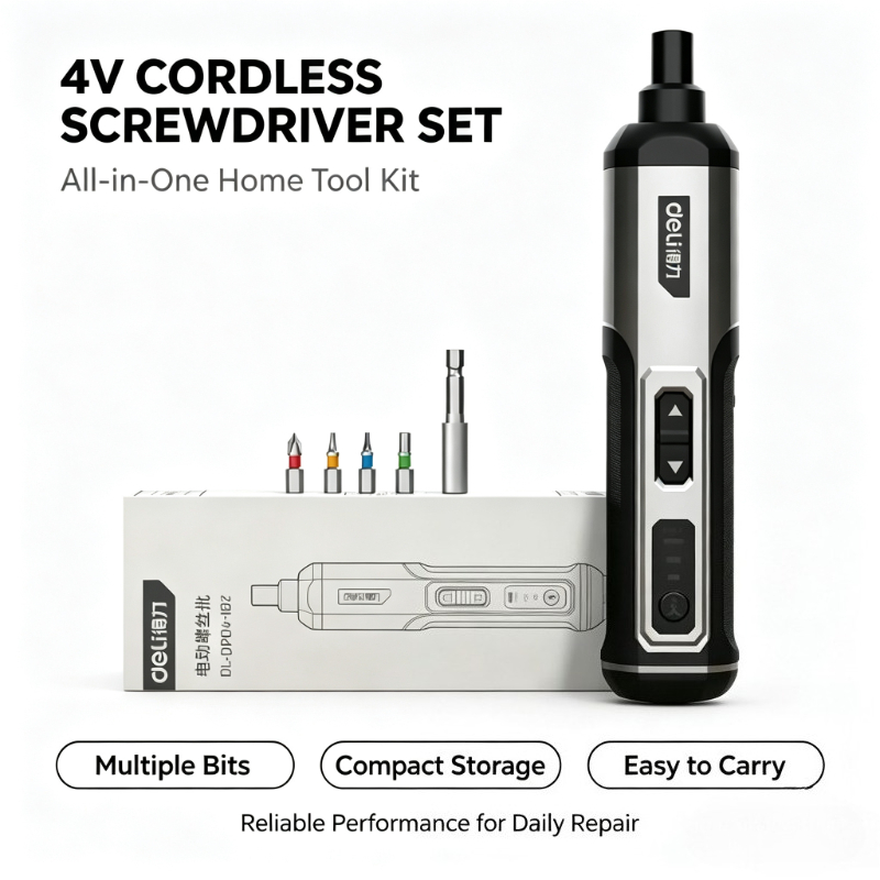 Deli 4V 3‑Speed Cordless Elect - Electric Screwdriver Rechargeable Usb review and price