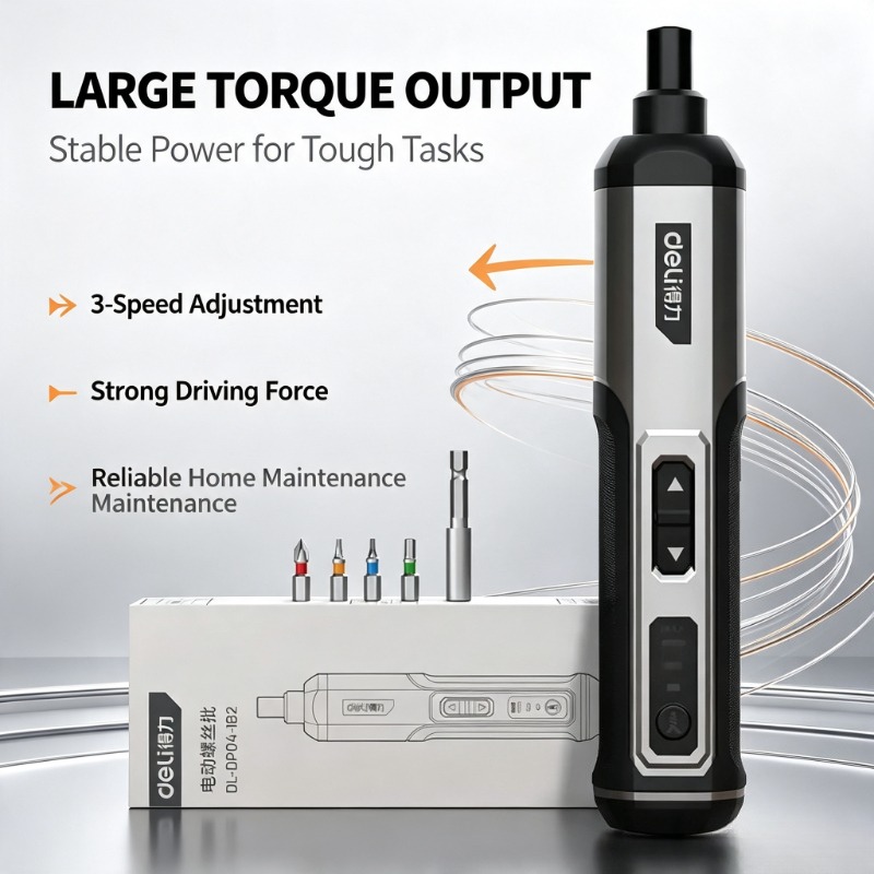 Deli 4V 3‑Speed Cordless Elect - Electric Screwdriver Rechargeable Usb review and price