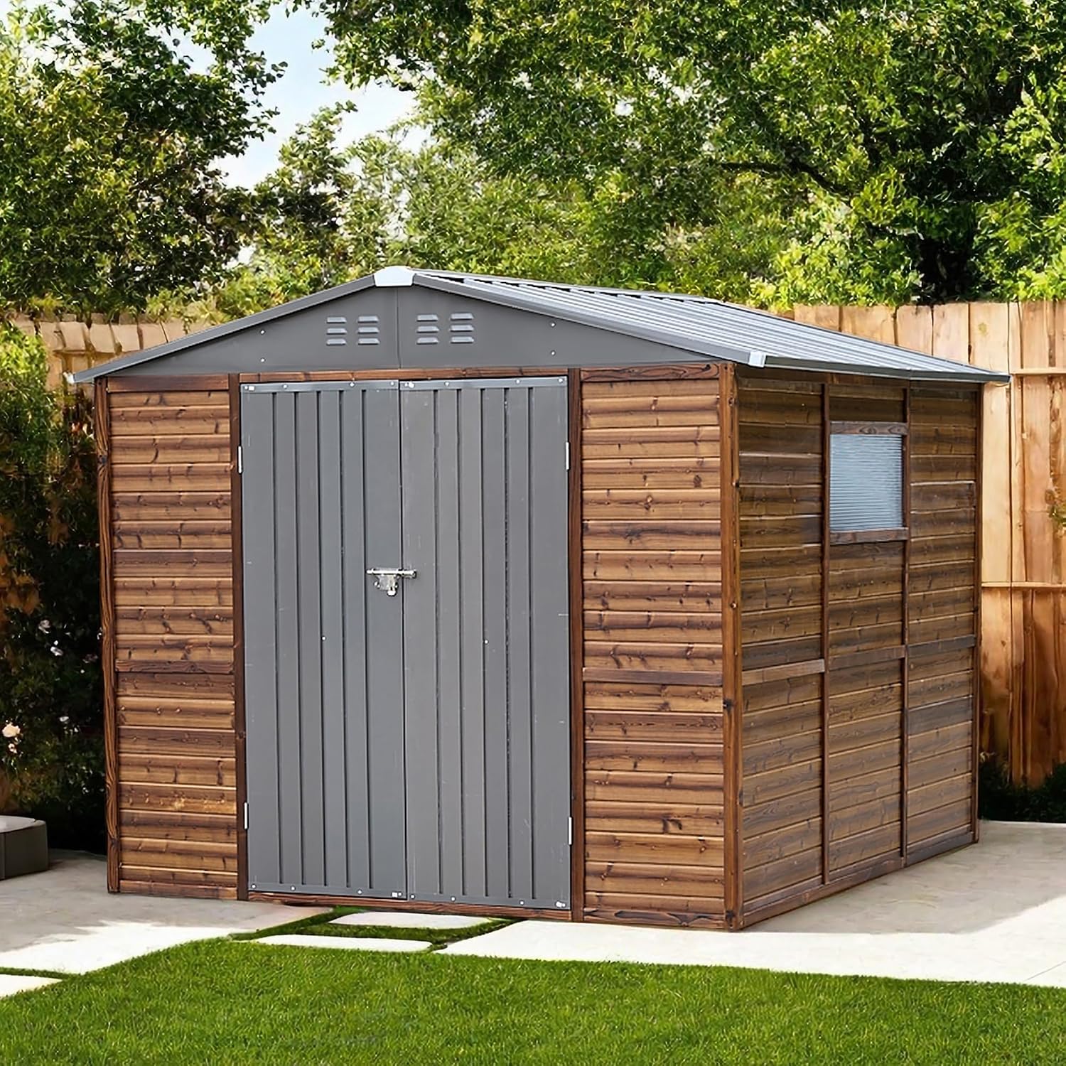 8x8 FT Outdoor Wood & Metal St - Garden Tools review and price