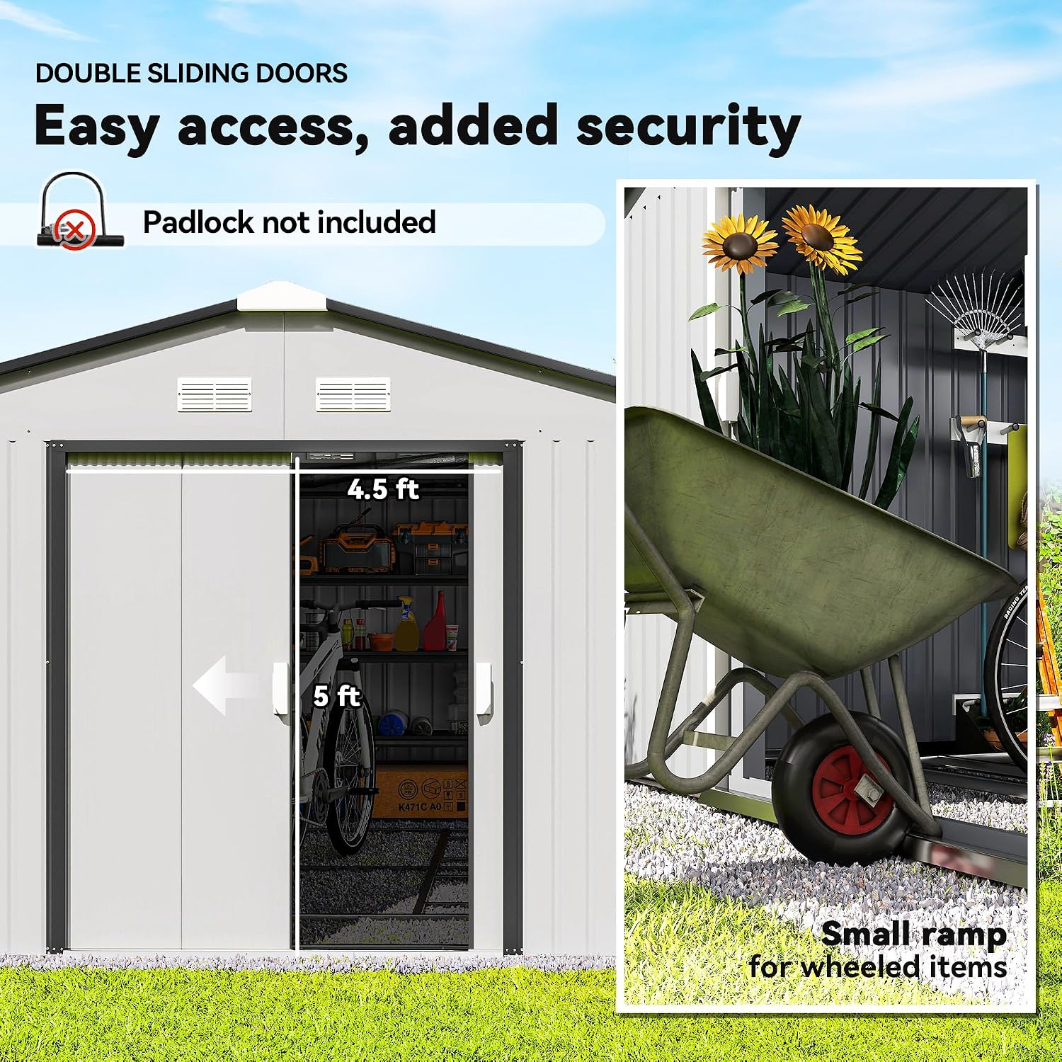 11x13ft Outdoor Storage Shed M - Garden Tools review and price