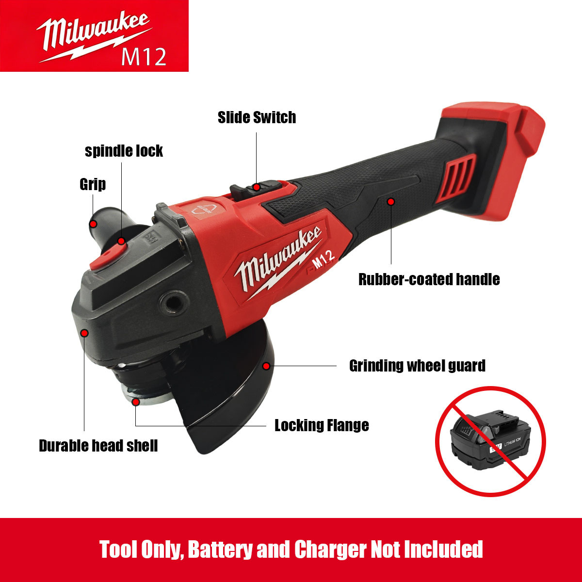 MilwaukeeM12 M18 Brushless Ang - Brushless Angle Grinder Battery Powered review and price