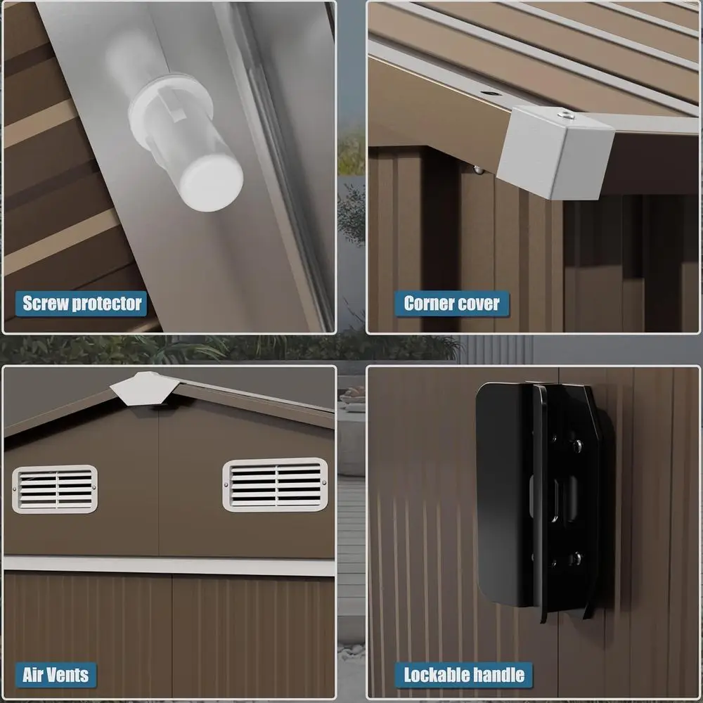 10T x 8T Outdoor Metal Storage - Garden Tools review and price