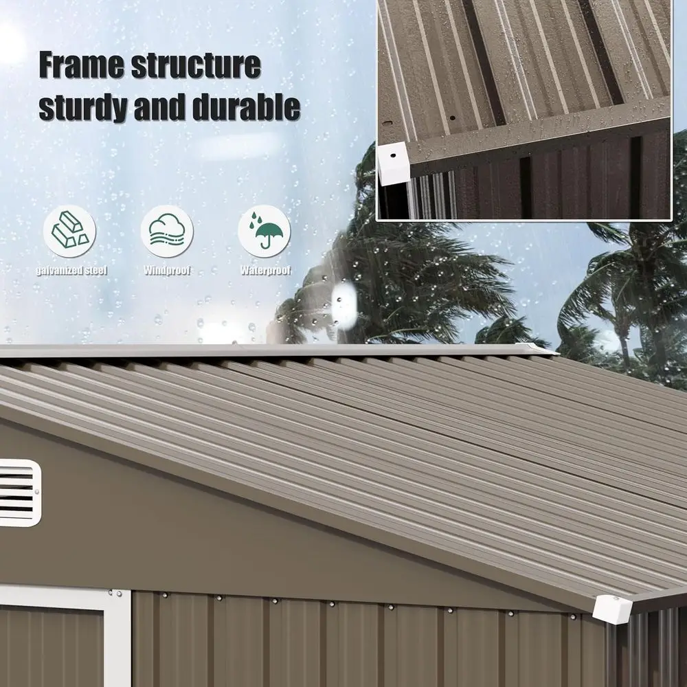 10T x 8T Outdoor Metal Storage - Garden Tools review and price