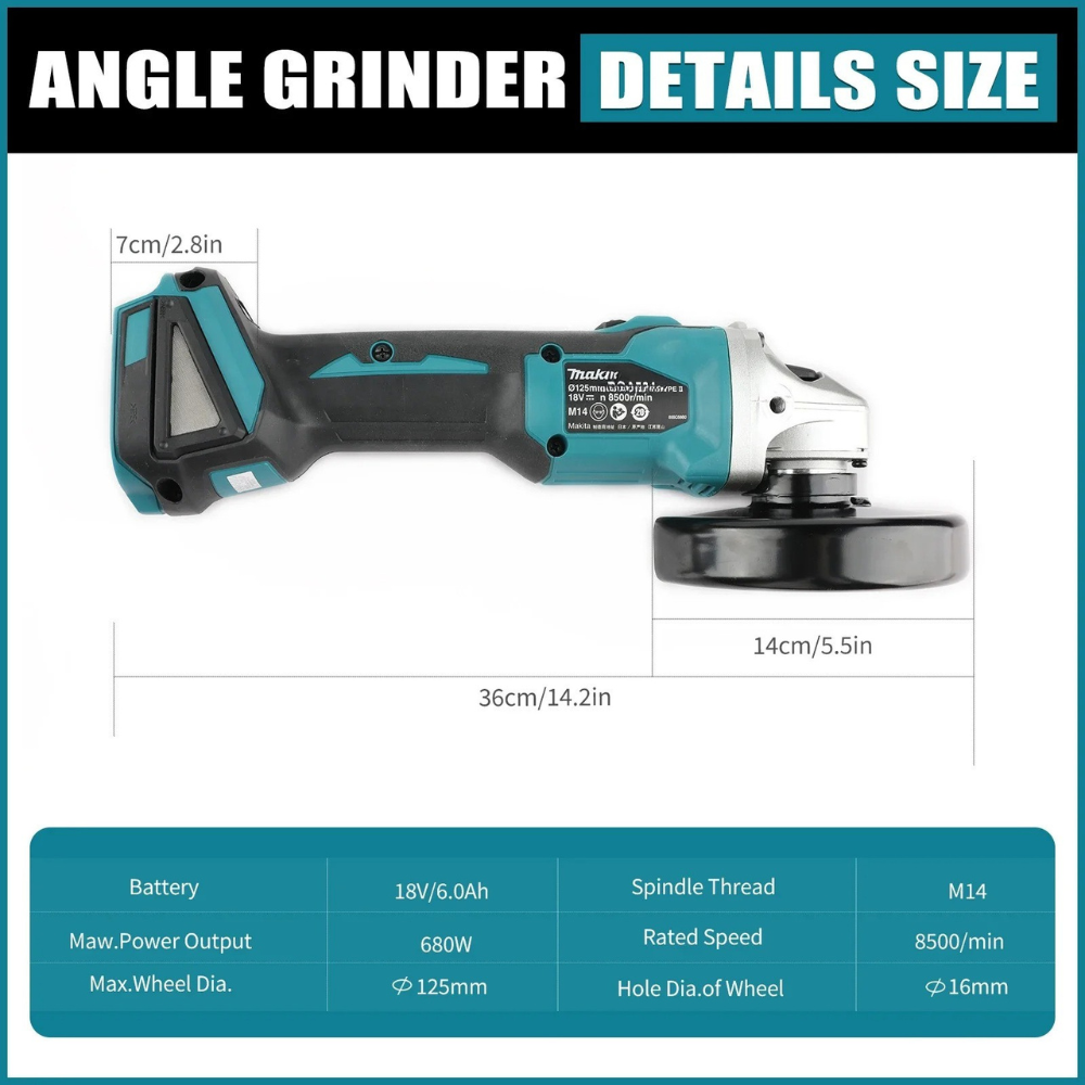 Makita DGA404 125mm 18V Brushl - Brushless Angle Grinder Battery Powered review and price