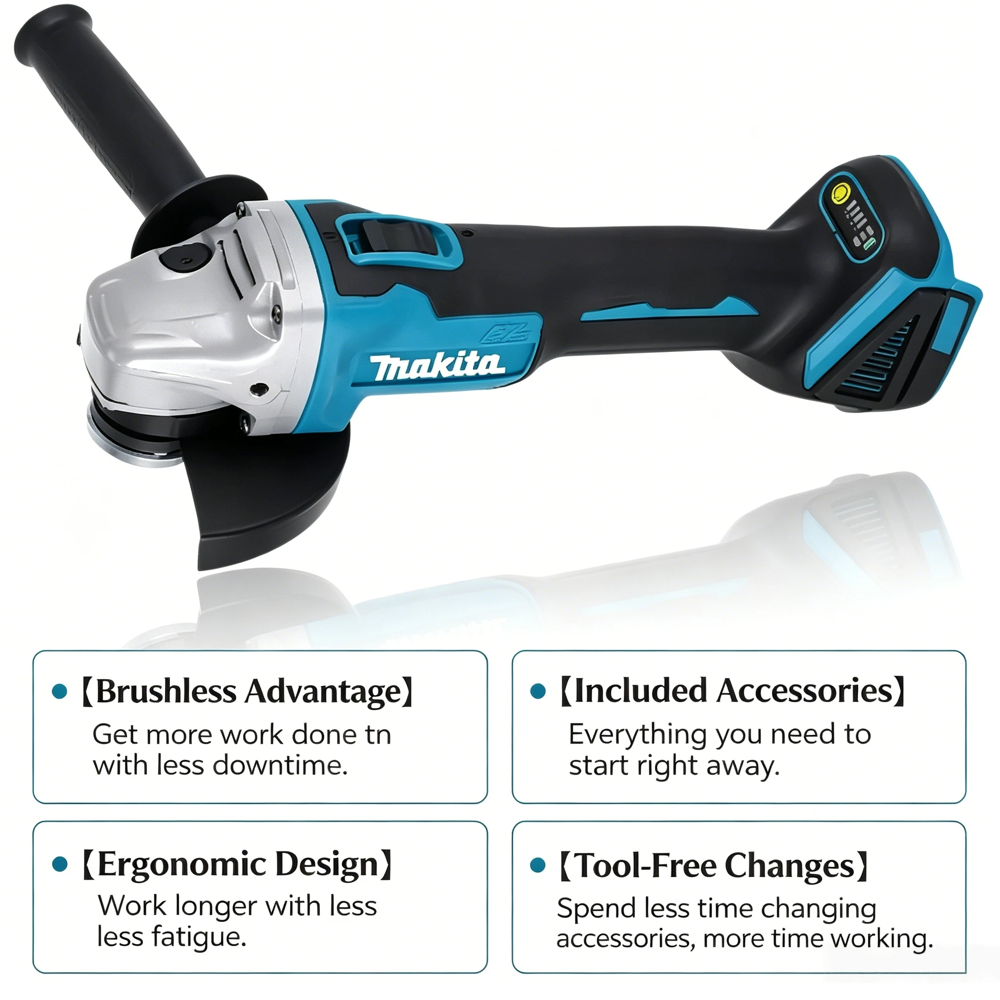 Makita DGA504 Brushless Angle  - Brushless Angle Grinder Battery Powered review and price