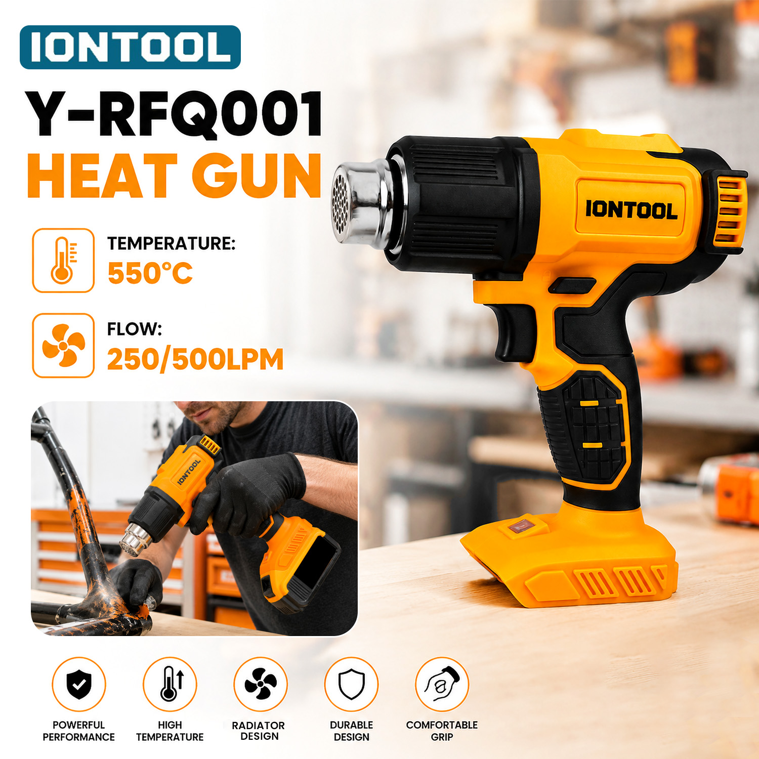 IONTOOL Cordless Heat Gun 550℃ - Cordless Heat Gun For Shrink Tubing review and price