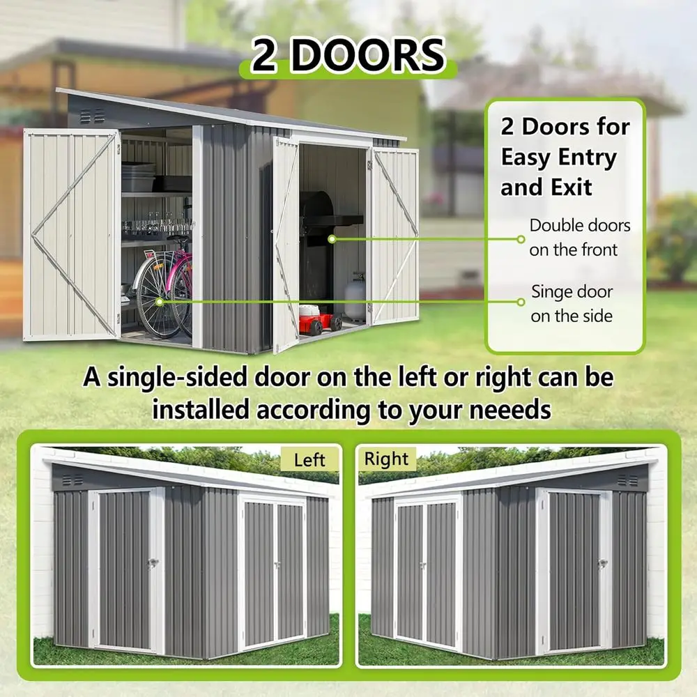 8ft x 6ft Outdoor Metal Storag - Garden Tools review and price